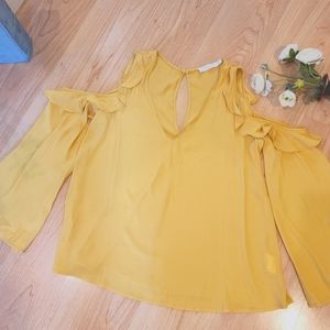 NWOT Lush cold shoulder blouse.  Size XS